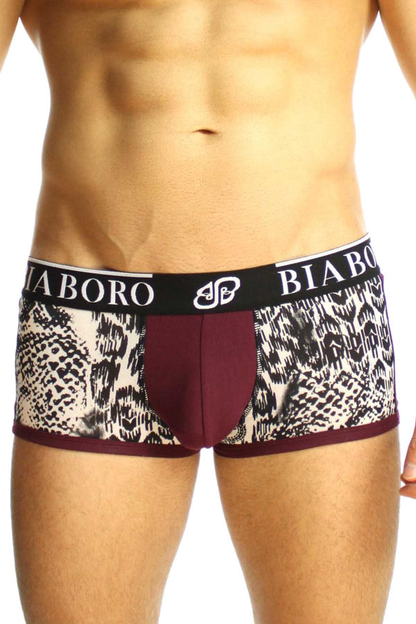 Bamboo Burgundy & Python Print Trunk