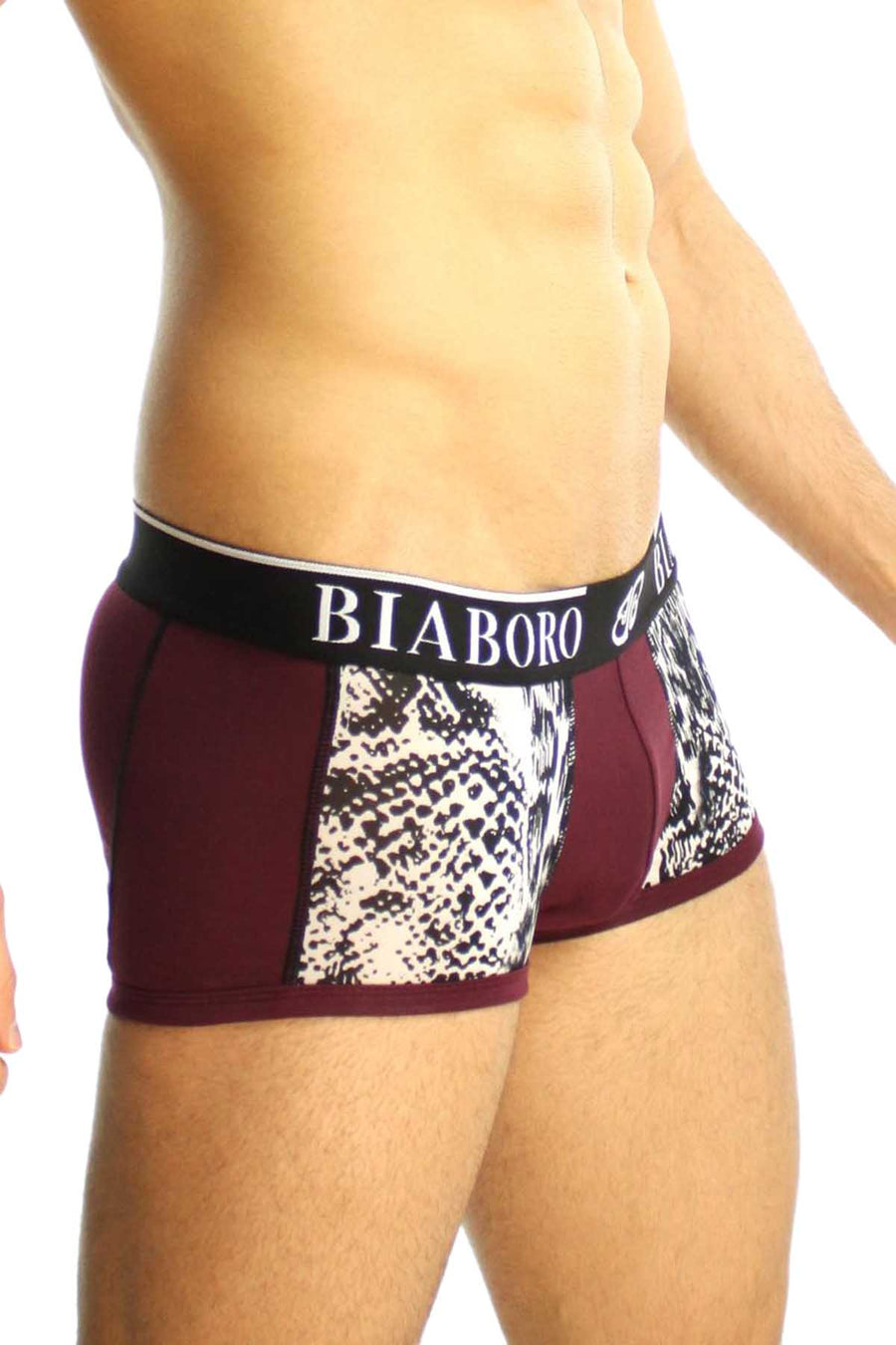 Bamboo Burgundy & Python Print Trunk