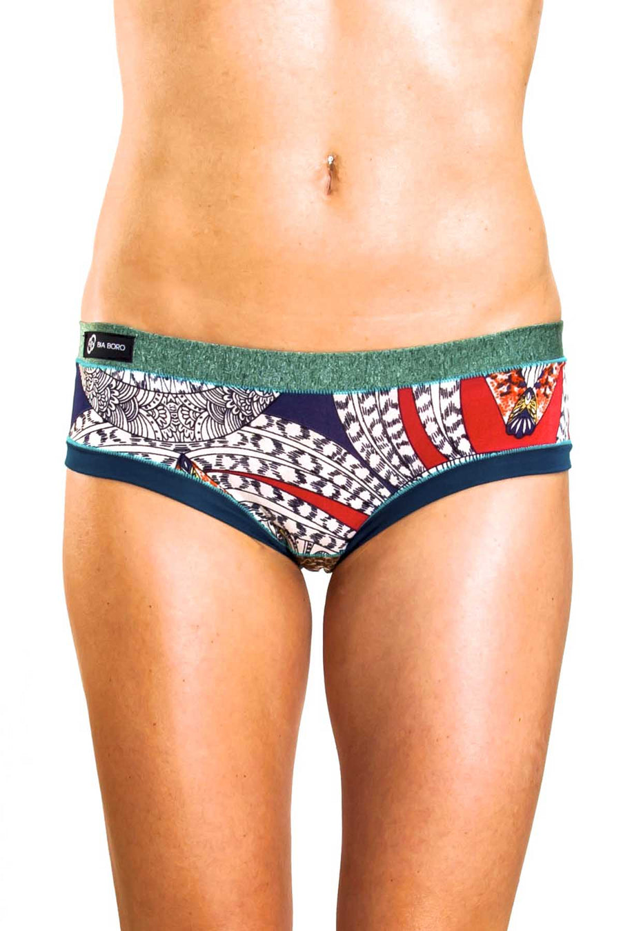 Bamboo Green/Teal Bootyshort / Swim Bottom