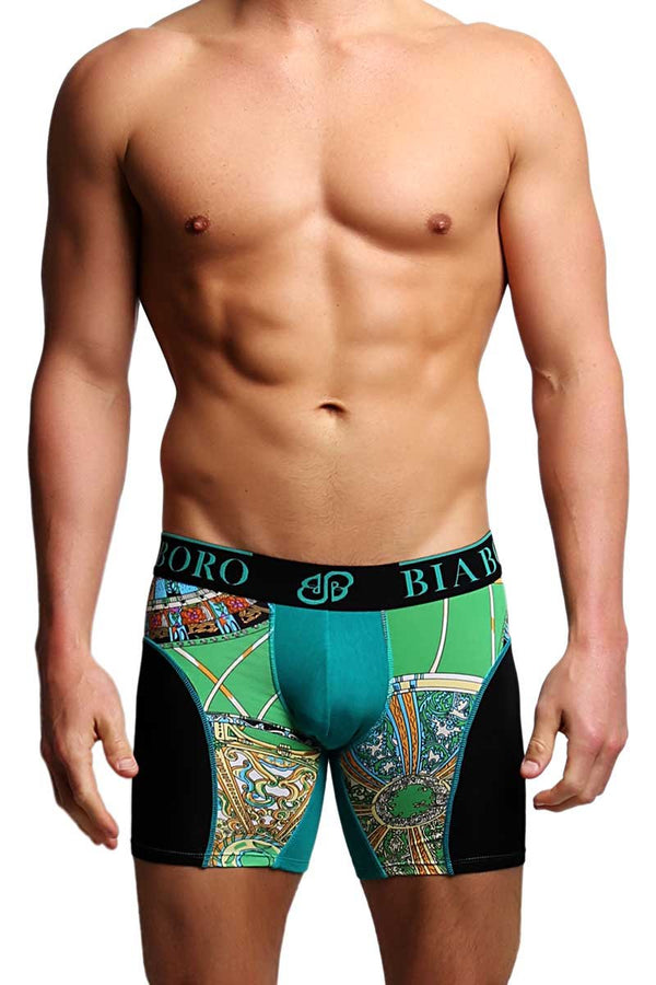 Bamboo Green & Black Boxer Brief