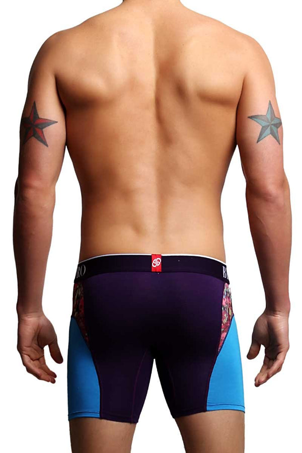 Bamboo Light Blue & Black Beleza Boxer