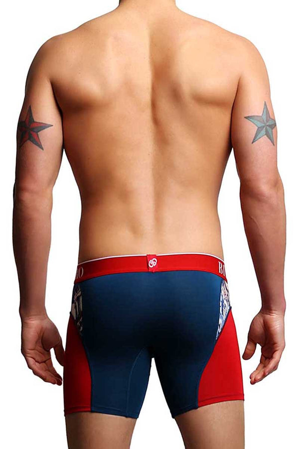 Bamboo Red & Dark Blue Boxer