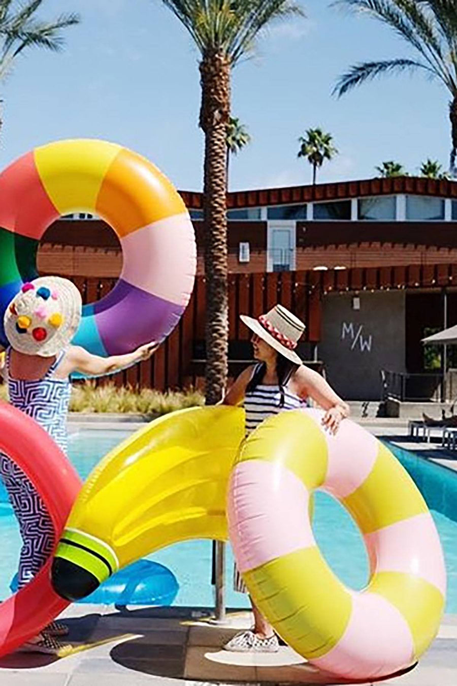 Ban.do Beverly Stripe Float-On Giant Inflatable Inner Tube