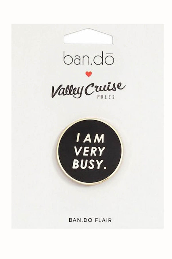 Ban.do Black Very Busy Enamel Pin