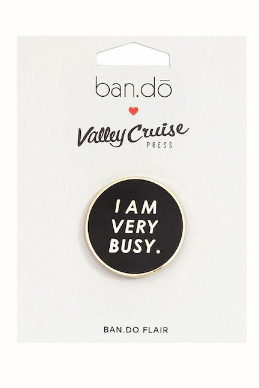 Ban.do Black Very Busy Enamel Pin