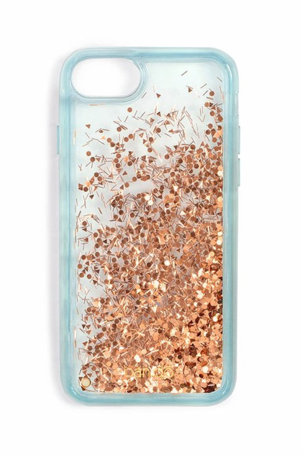 Ban.do Blue & Rose-Gold Glitter Bomb iPhone Case