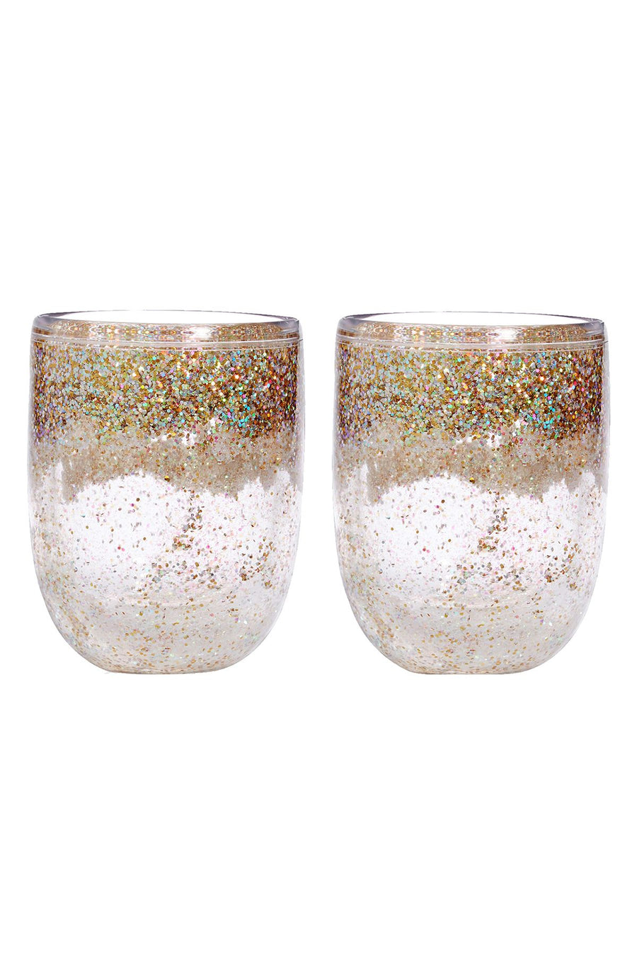Ban.do Gold Glitter-Bomb Cocktail Tumbler 2-Pack