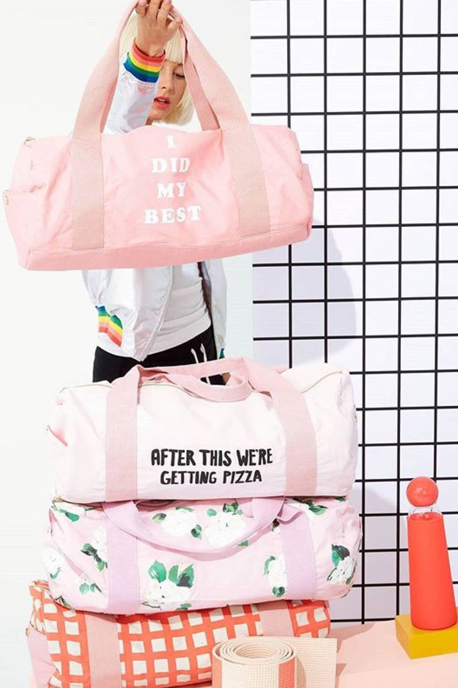 Ban.do Pink Getting Pizza Gym Bag