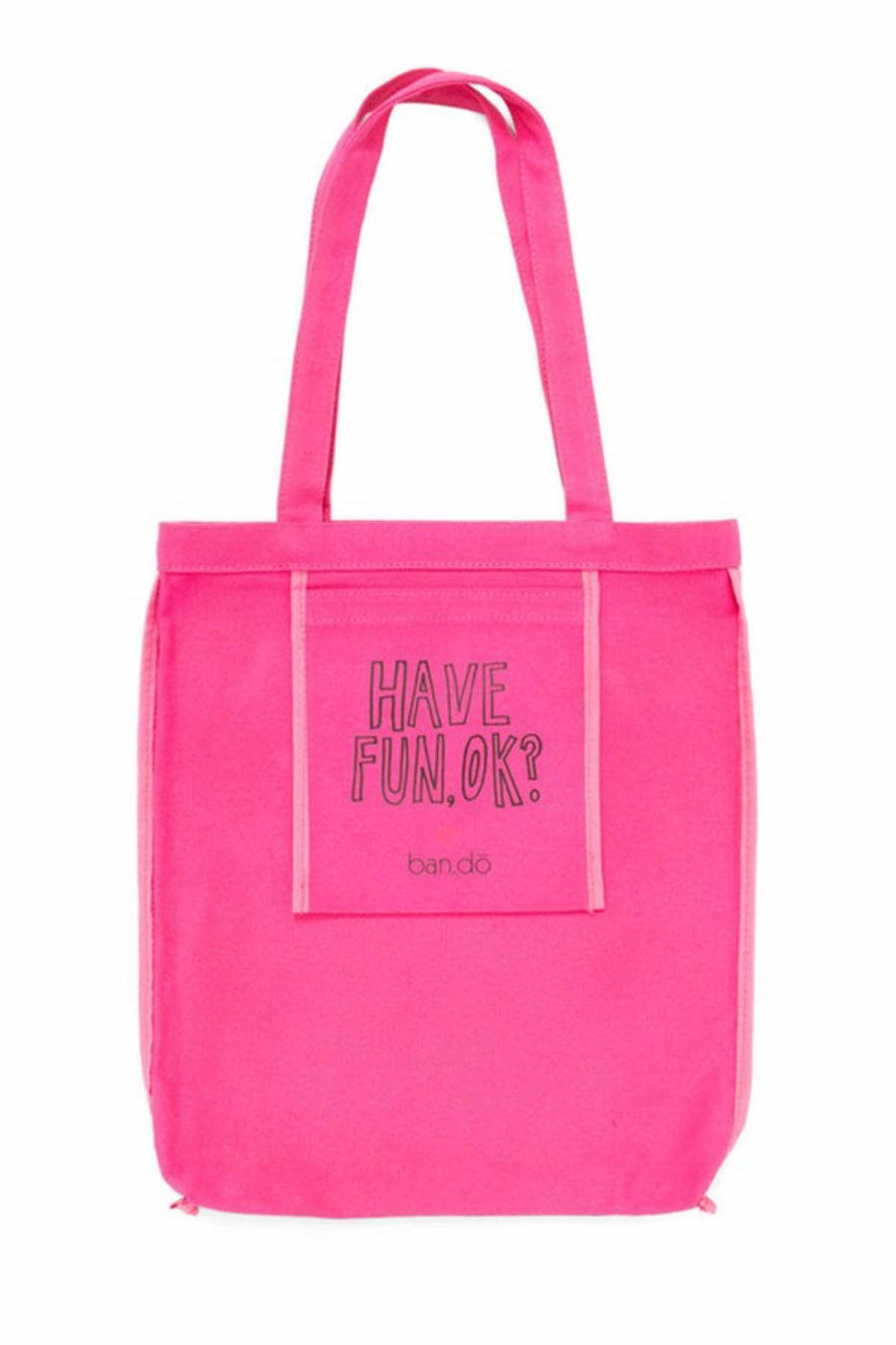 Ban.do Pink Here Comes The Fun Canvas Tote