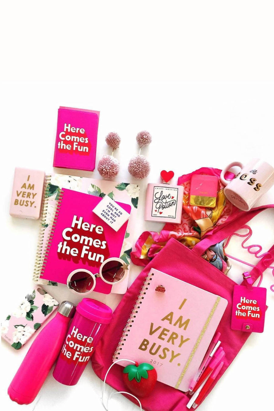 Ban.do Pink Here Comes The Fun Canvas Tote