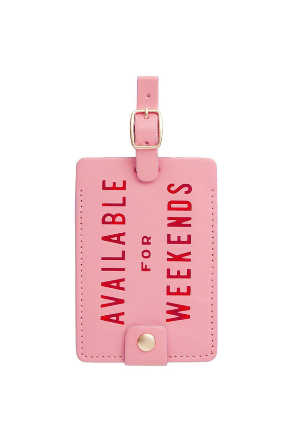 Ban.do Pink 'Weekends' Luggage Tag
