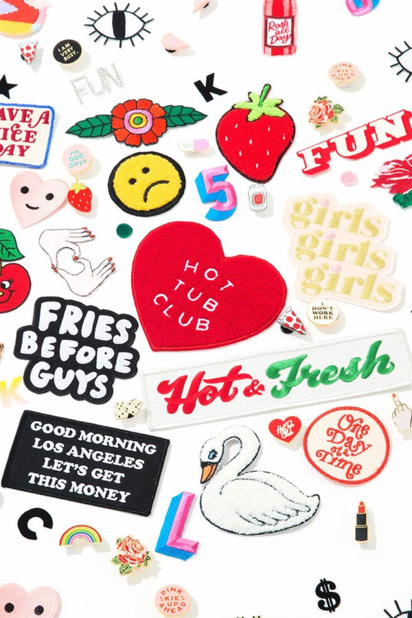 Ban.do Red Hot-Tub Club Heart Iron-On Patch