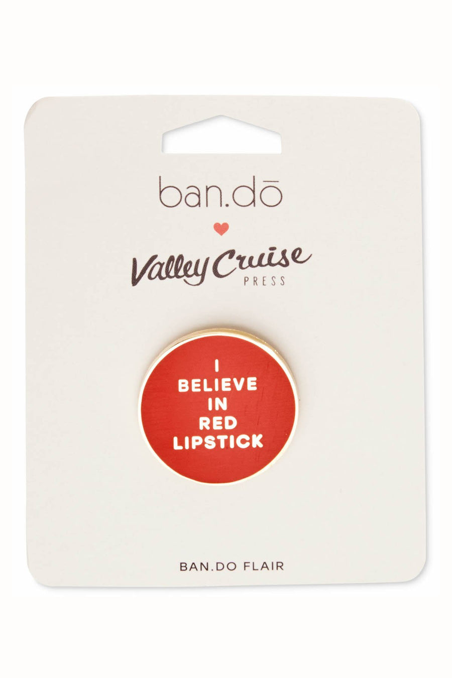 Ban.do Red Lipstick Enamel Pin