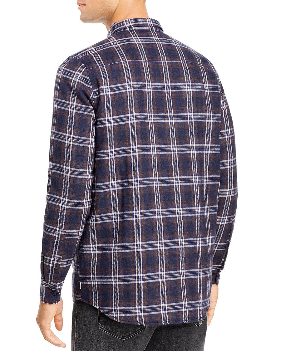 Banks Journal Flannel Slim Fit Button-down Shirt Dirty Denim