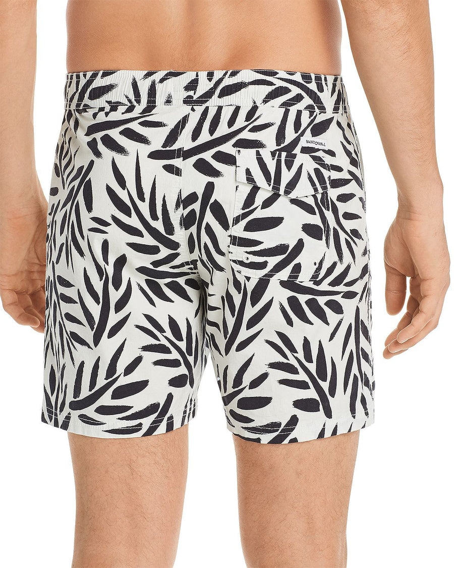 Banks Journal Leaf Print Board Shorts Off White