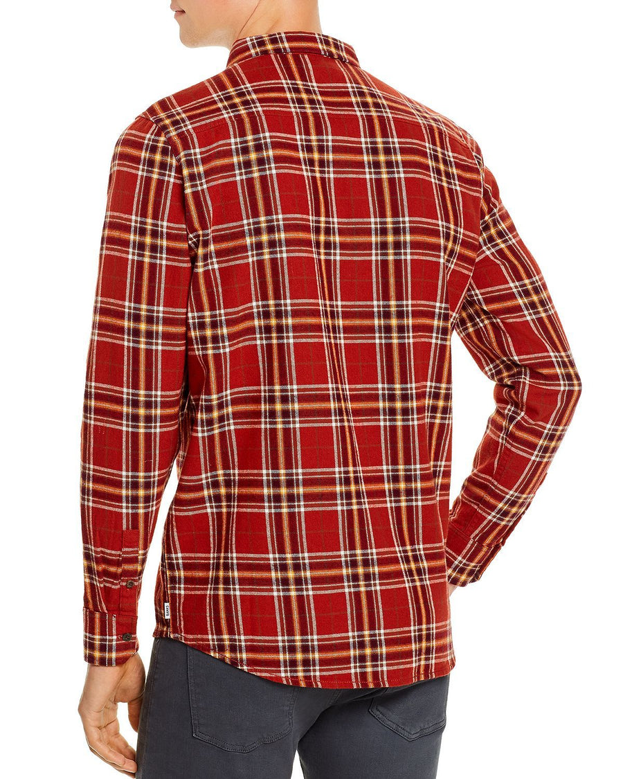 Banks Journal Vanish Plaid Slim Fit Button-down Shirt Rust