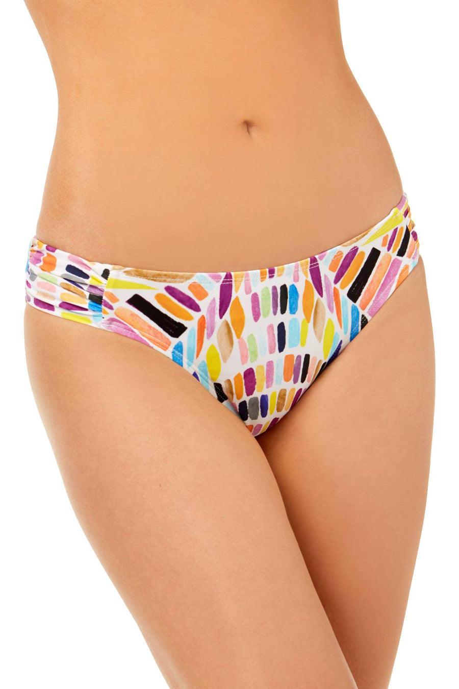 Bar III Kalediscope Printed Side Cinch Hipster Bikini Bottom in Multicolor