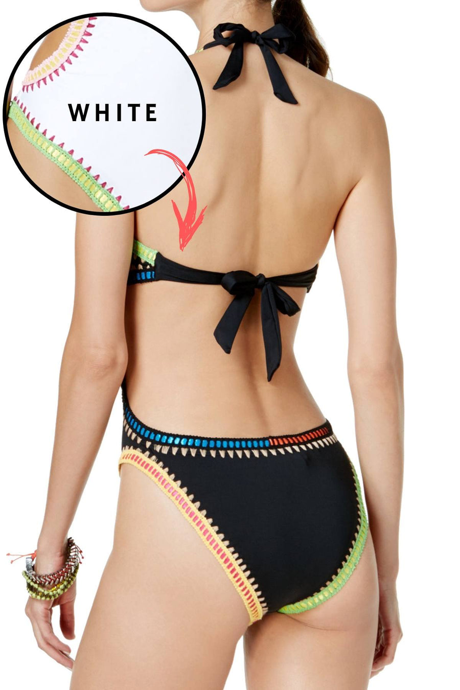 Bar III White Be-Weave-It Monokini