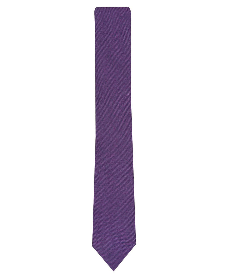 Bar Iii Dunbar Solid Skinny Tie Eggplant