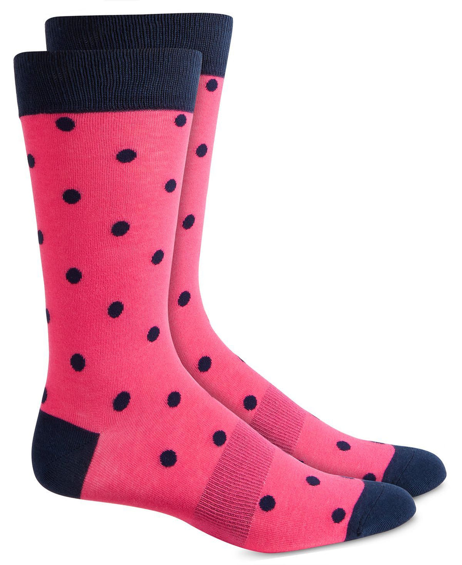 Bar Iii Polka Dot Socks Pink Navy Combo