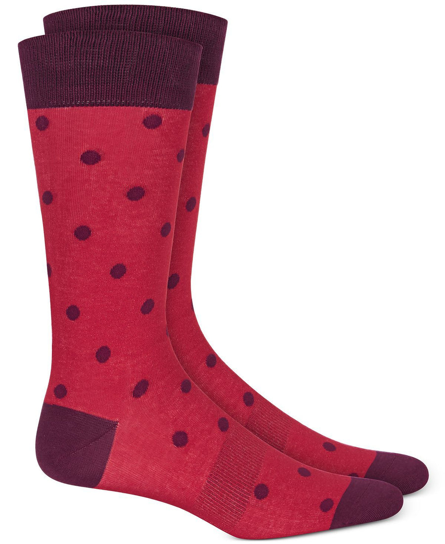 Bar Iii Polka Dot Socks Red/Burgundy