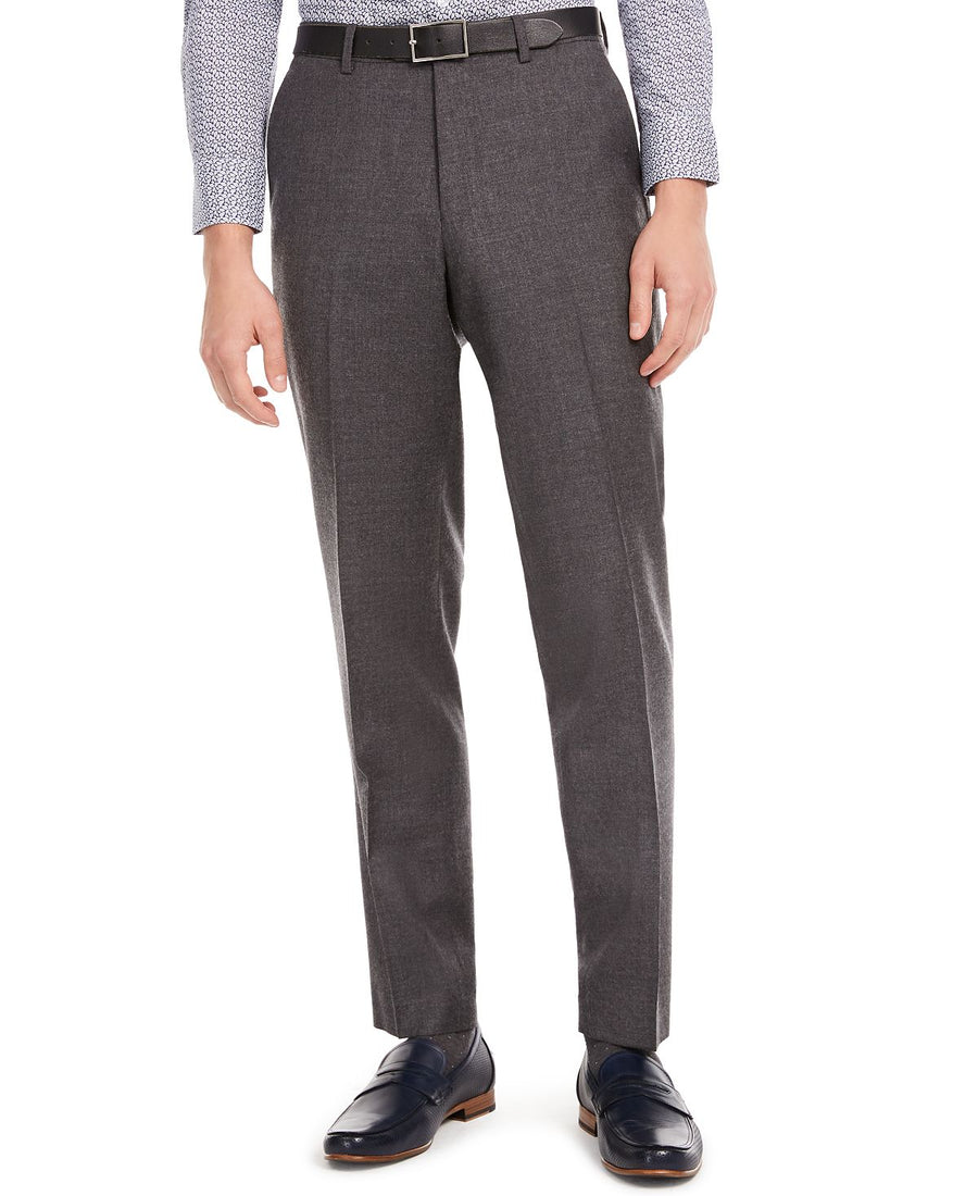 Bar Iii Slim-fit Gray Flannel Suit Separate Pants Grey