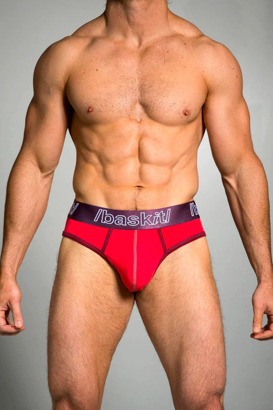Baskit Deep-Red Simple Brief
