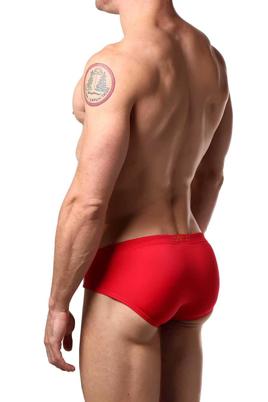 Baskit Race-Car-Red Contrast Swim Bikini