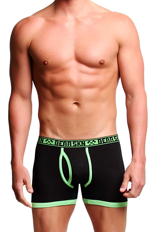 Bear Skn Green Neon Bright Boxer Brief