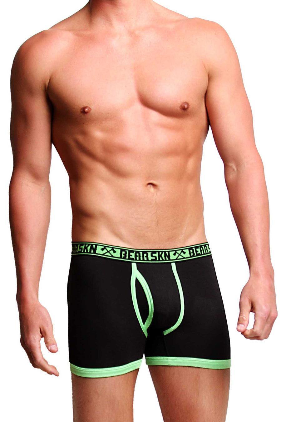 Bear Skn Green Neon Bright Boxer Brief