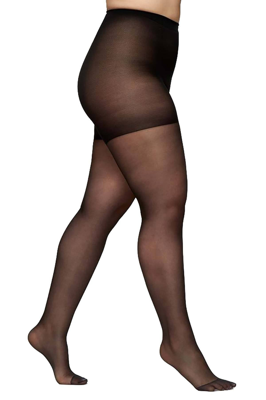 Berkshire PLUS Silky Sheer Leg Control Top Pantyhose in Fantasy Black