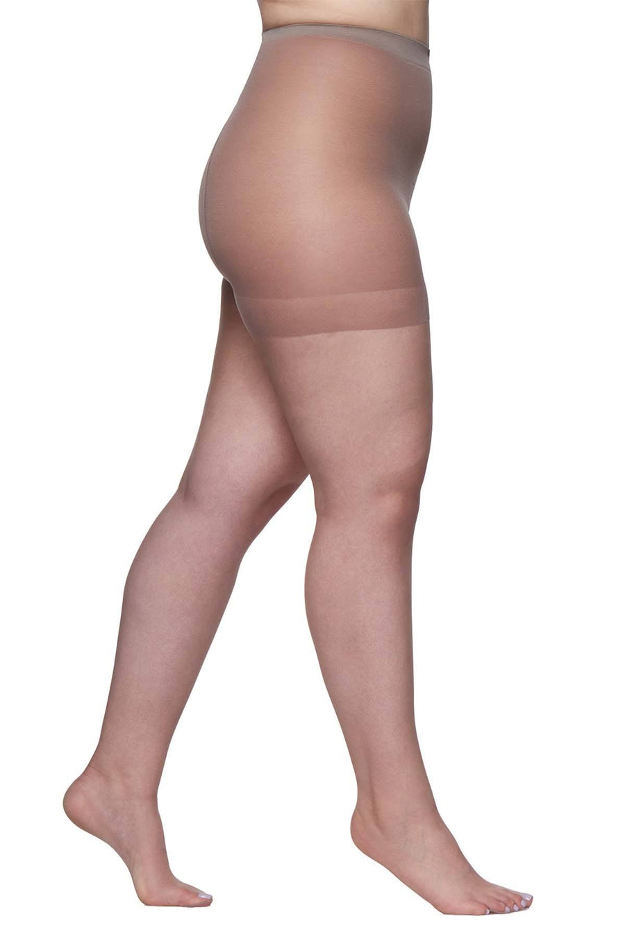Berkshire PLUS Ultra Sheers Control Top Sandalfoot Pantyhose in Stone