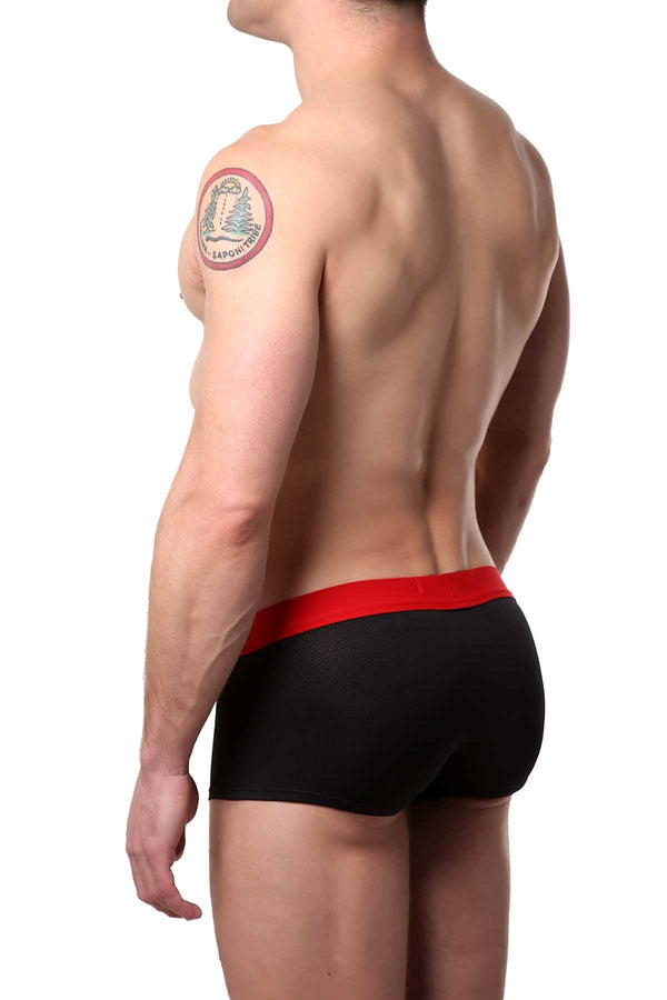 Berry London Black/Red Sporty Mesh Trunk