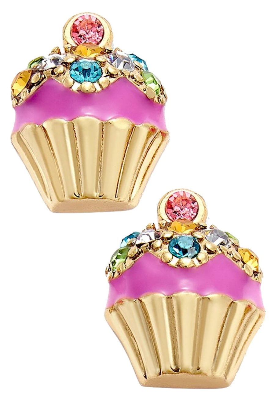 Betsey Johnson Cupcakes/Crowns/Trolls Earrings Set