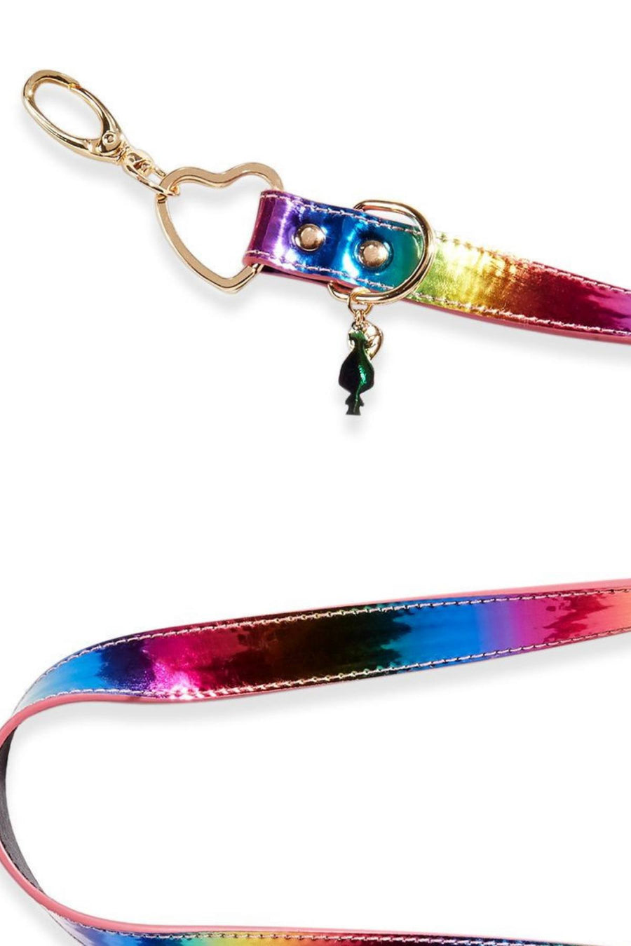 Betsey Johnson Metallic-Rainbow Dog Leash