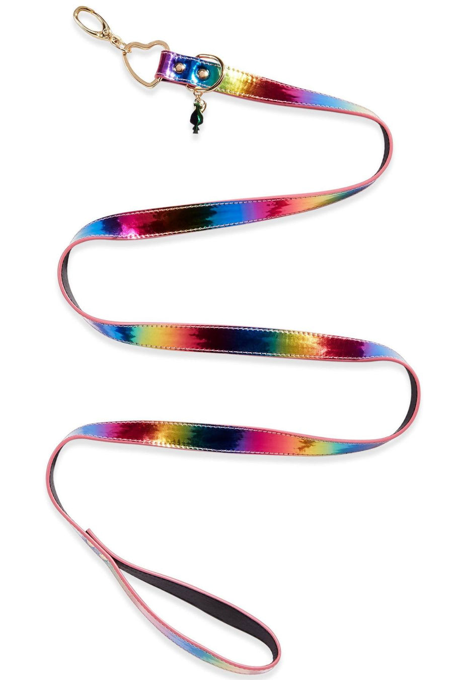 Betsey Johnson Metallic-Rainbow Dog Leash