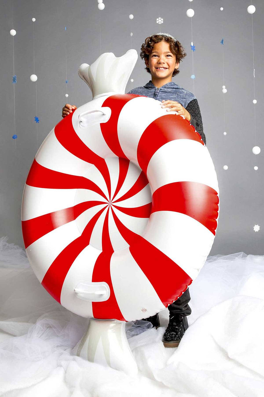 BigMouth Inc. Red/White Peppermint-Twist Big Snow Tube