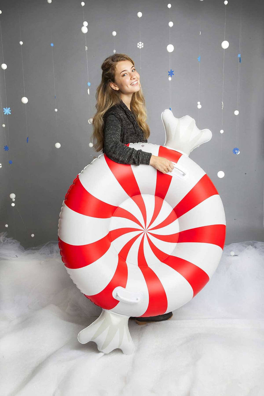 BigMouth Inc. Red/White Peppermint-Twist Big Snow Tube
