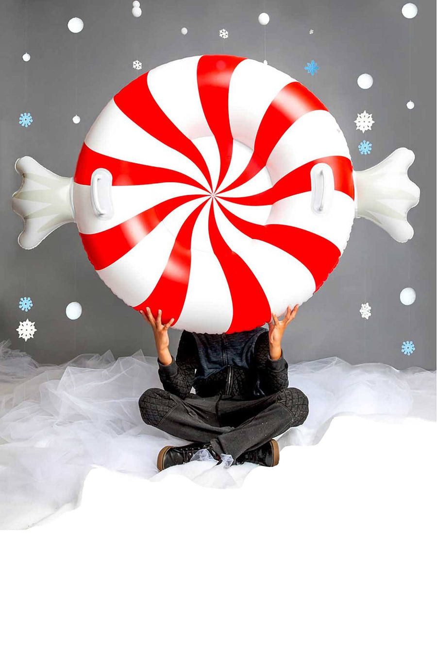 BigMouth Inc. Red/White Peppermint-Twist Big Snow Tube