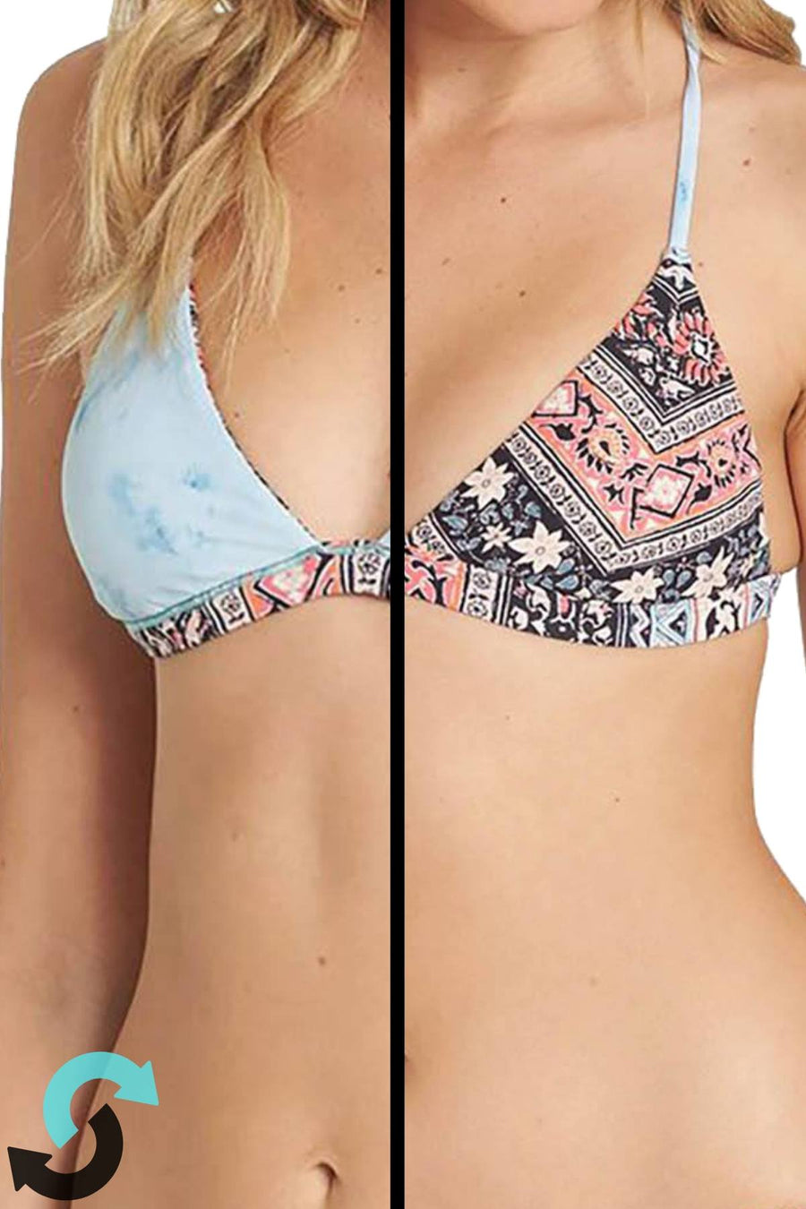 Billabong Blissed Out Reversible Fixed Tri Bikini Top