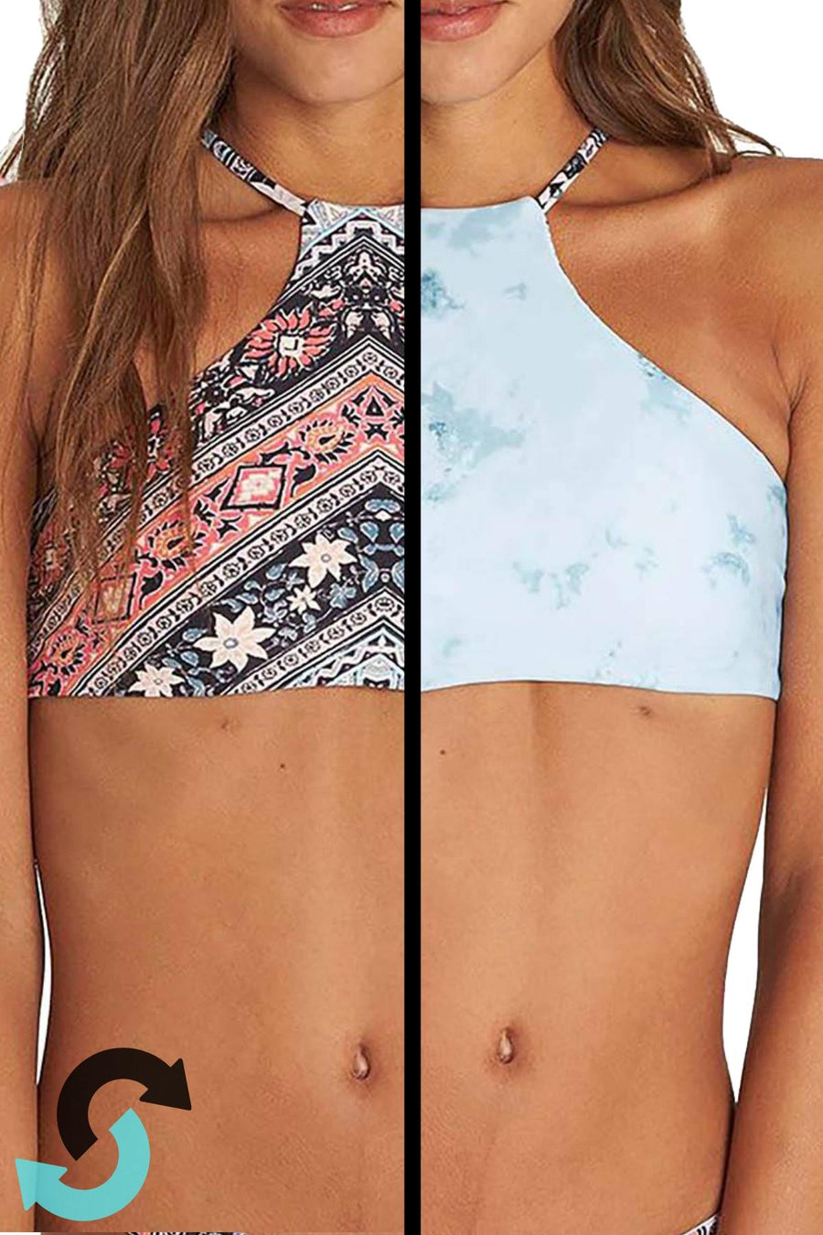 Billabong Blissed Out Reversible High Neck Bikini Top