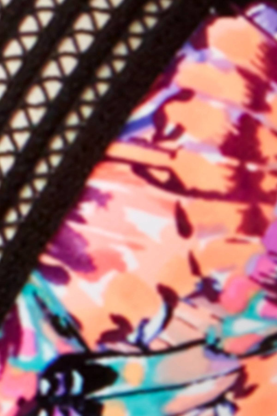 Body Glove Multicolor Lola Butterfly-Print Mesh-Trim Cheeky Bikini Bottom