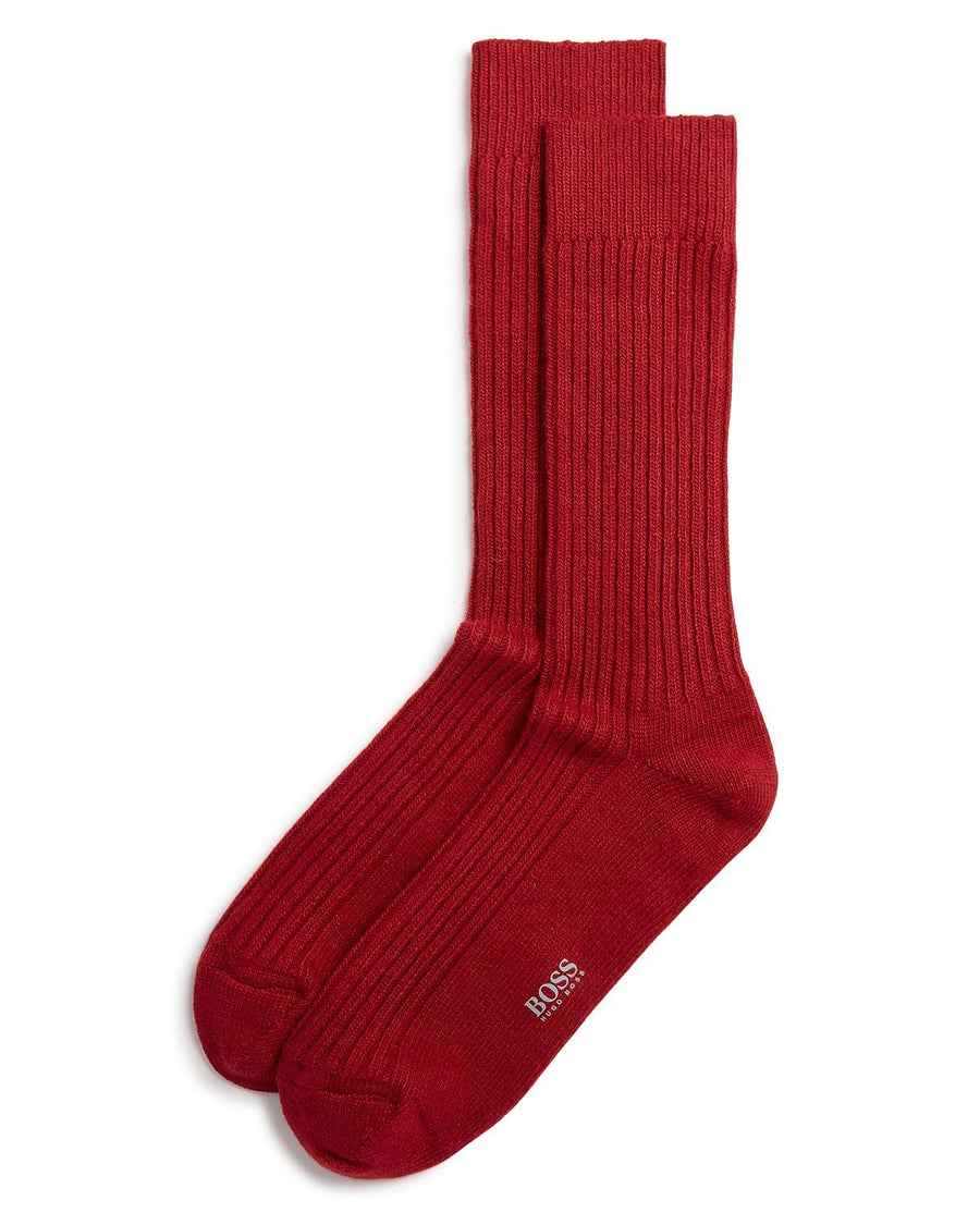 Boss Hugo Boss Boss Thick Ribbed Boot Socks Red