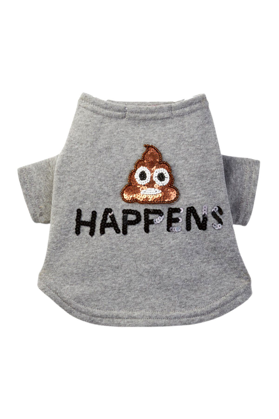 Bow & Drape Heather Grey Poop Happens Dog Sweatshirt