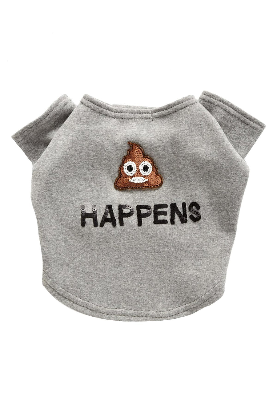 Bow & Drape Heather Grey Poop Happens Dog Sweatshirt