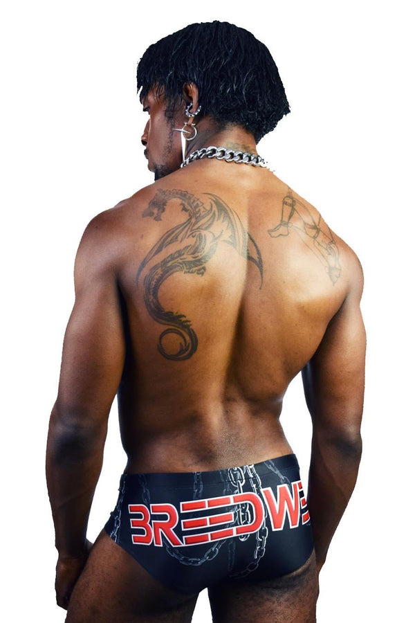 Breedwell Black Chains Swim Brief