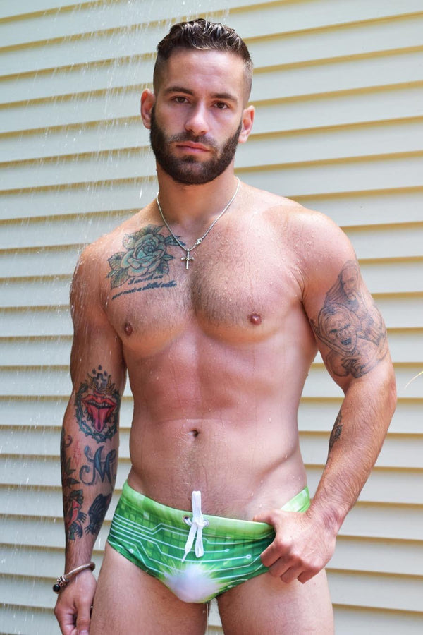 Breedwell Green Digital Love Swim Brief