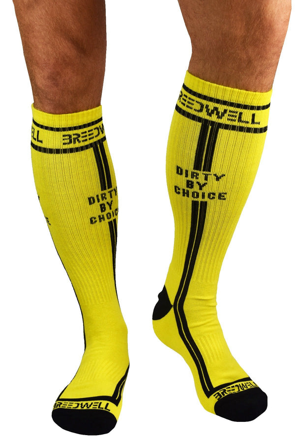Breedwell Yellow 'Dirty by Choice' Socks