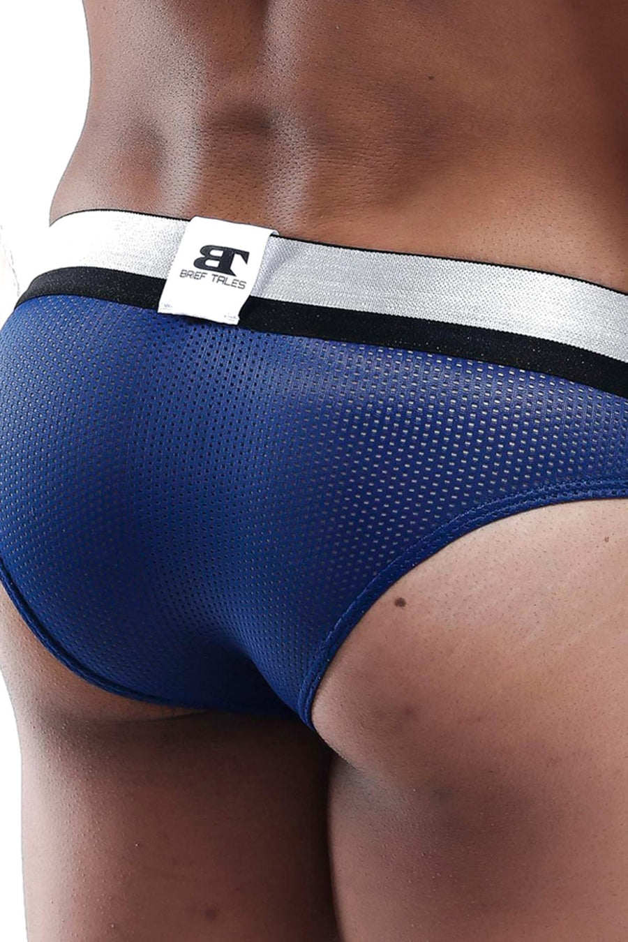 BriefTales Navy Blue Sport Mesh Bikini Brief