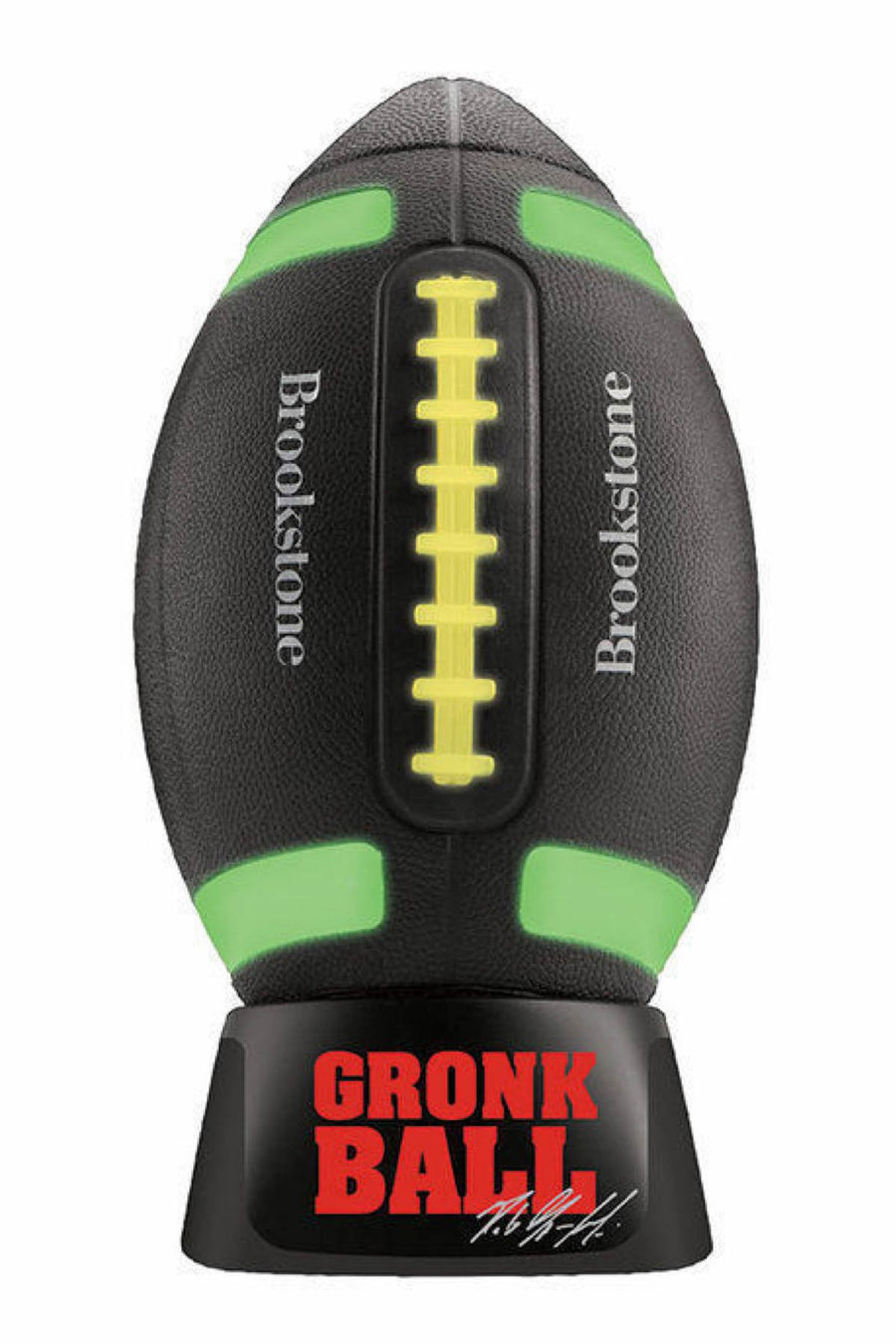 Brookstone Multi-Color Rechargable Light-Up Gronkball Football Bluetooth Speaker